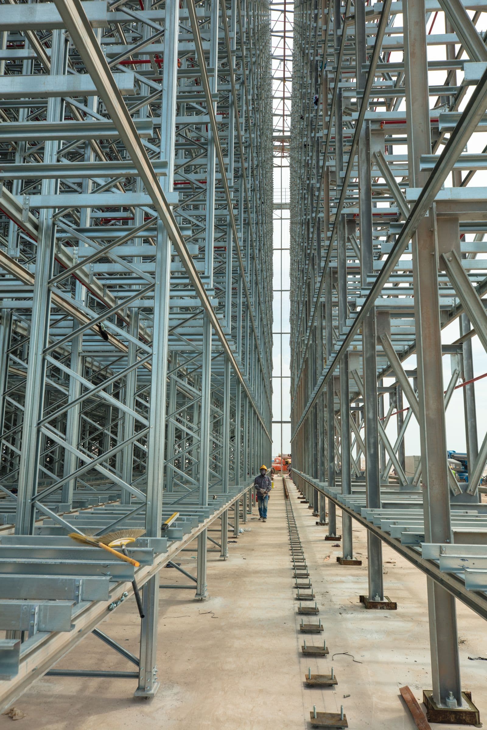 Structural steel for computerized product, warehouse at RAPID site