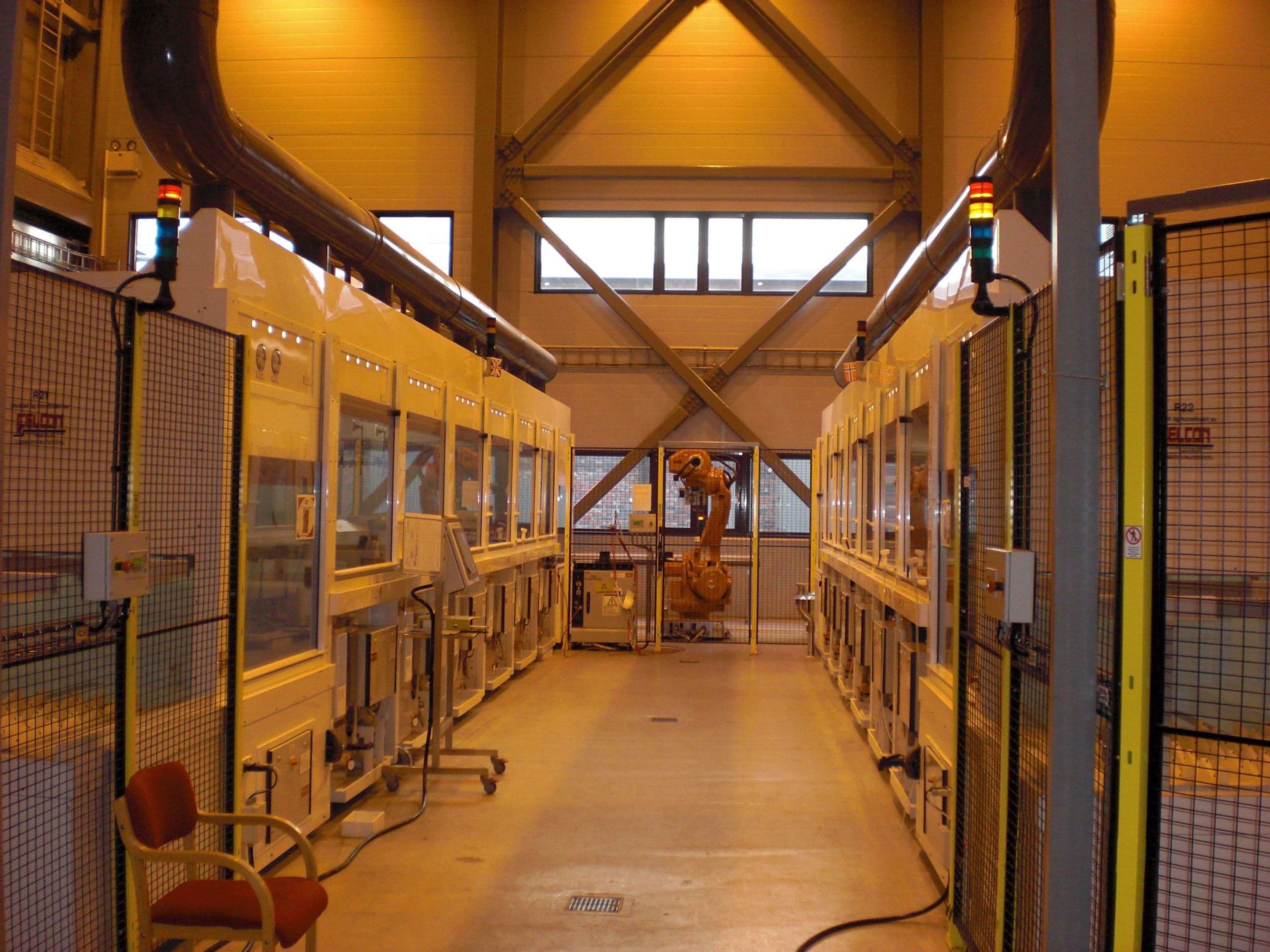 Inside new post-treatment building